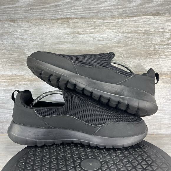 Skechers Mens Go Walk Max Privy Black Sneaker Size 10.5 - Picture 7 of 8